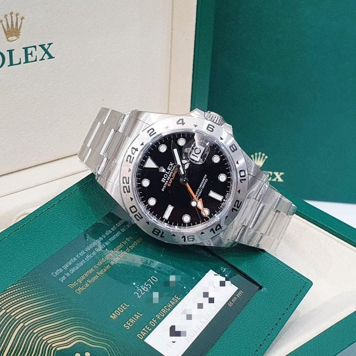 【大眾名錶】 ROLEX勞力士 226570 Explorer ll 新款黑探二 2026年全新品 大眾名錶B1136-4