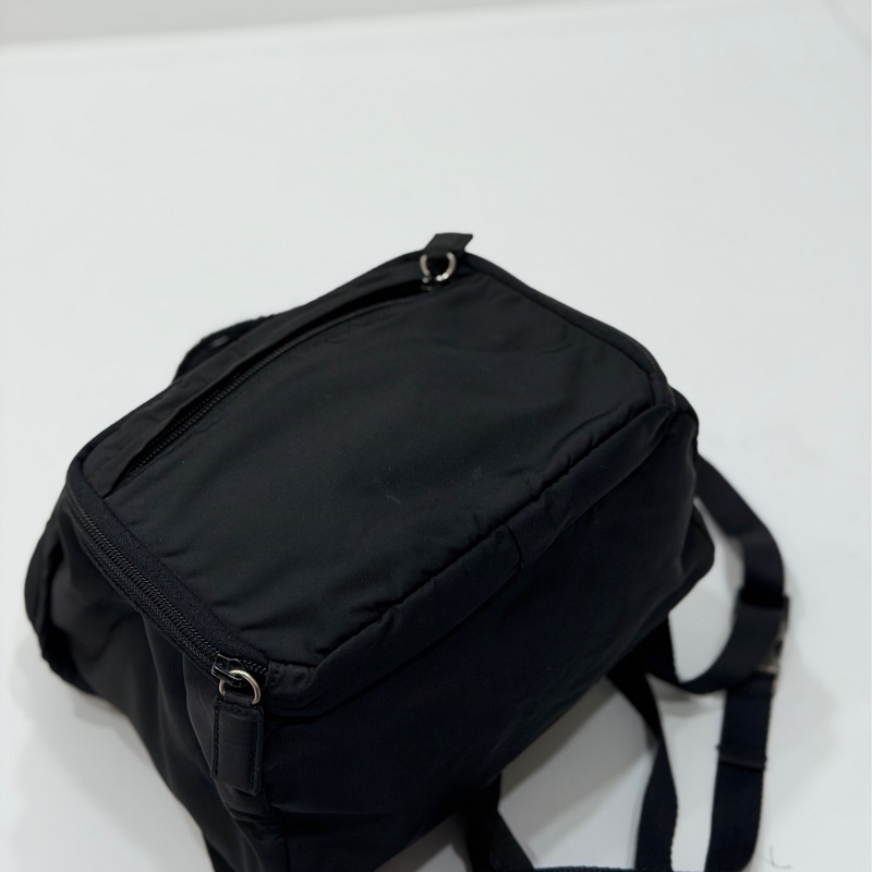 PRADA 尼龍 Rucksack 銀扣 黑色 厚背包 肩背包 手提包-12