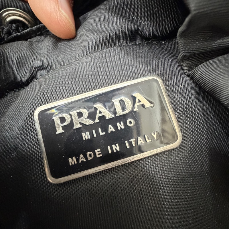 PRADA 尼龍 Rucksack 銀扣 黑色 厚背包 肩背包 手提包-28