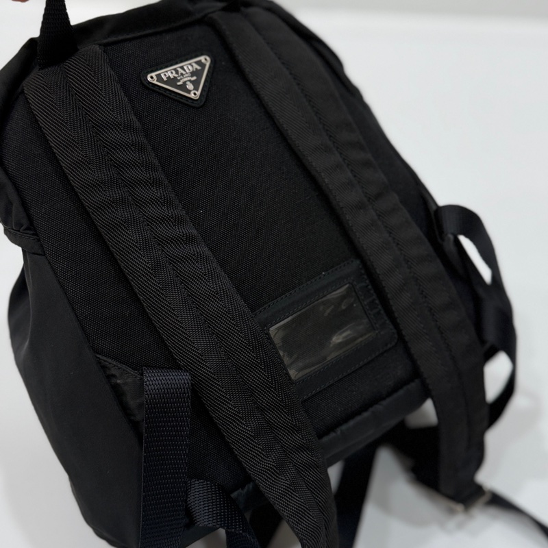 PRADA 尼龍 Rucksack 銀扣 黑色 厚背包 肩背包 手提包-33