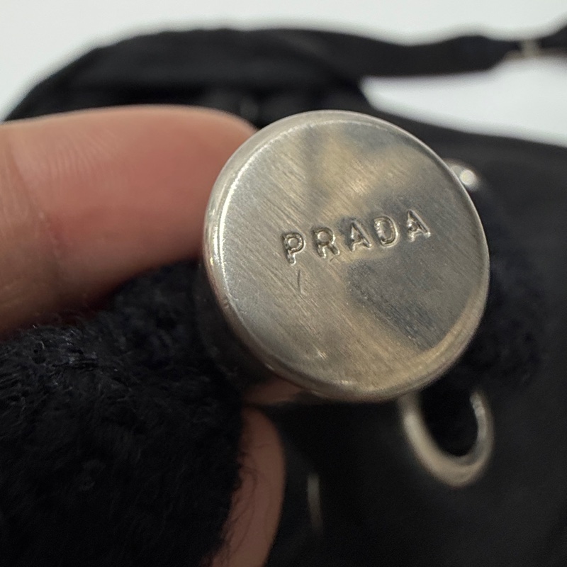PRADA 尼龍 Rucksack 銀扣 黑色 厚背包 肩背包 手提包-36