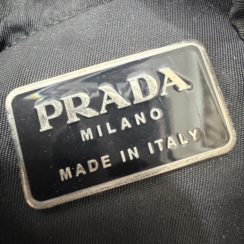 PRADA 尼龍 Rucksack 銀扣 黑色 厚背包 肩背包 手提包-37