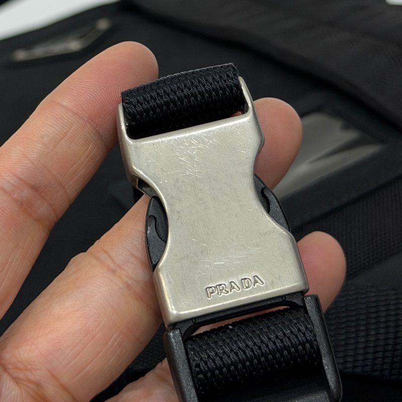PRADA 尼龍 Rucksack 銀扣 黑色 厚背包 肩背包 手提包-39