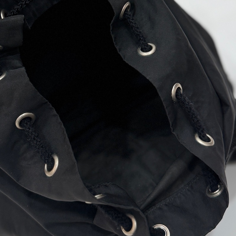 PRADA 尼龍 Rucksack 銀扣 黑色 厚背包 肩背包 手提包-44