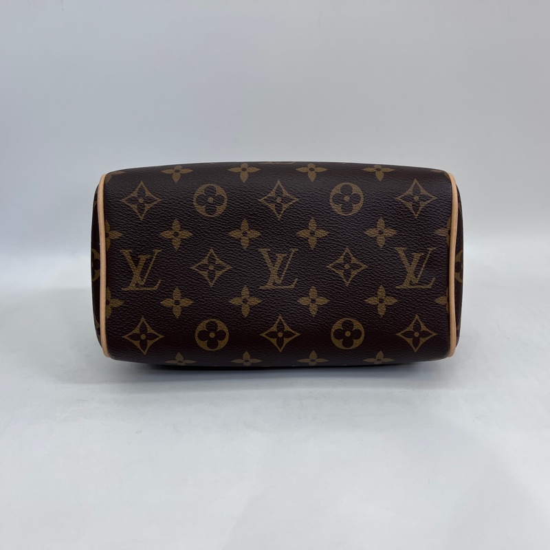 LV 原花金釦Speedy20手提斜背波士頓包-2