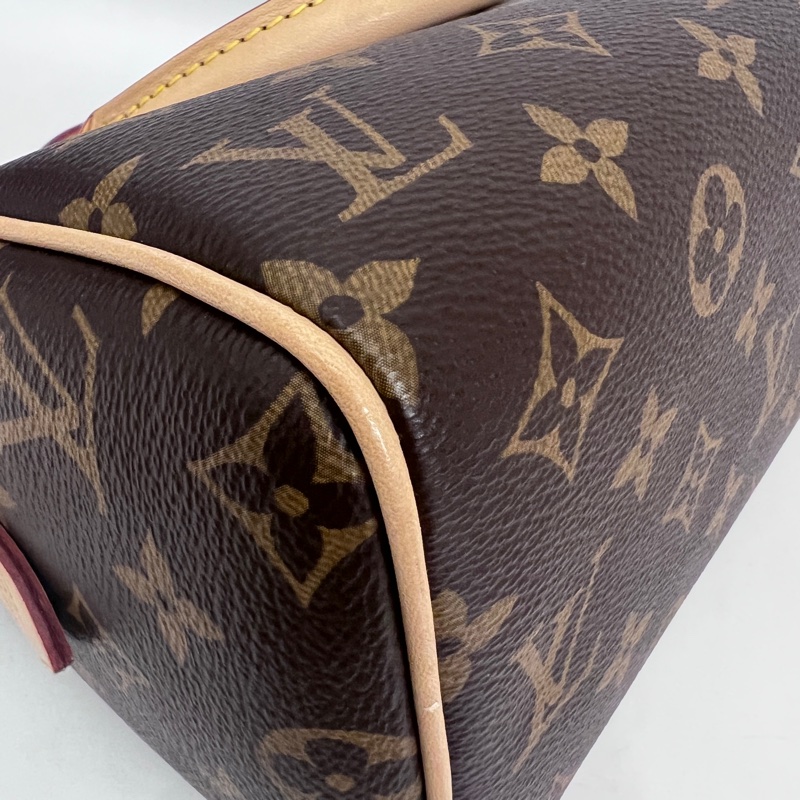 LV 原花金釦Speedy20手提斜背波士頓包-6