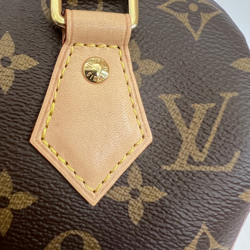 LV 原花金釦Speedy20手提斜背波士頓包-19