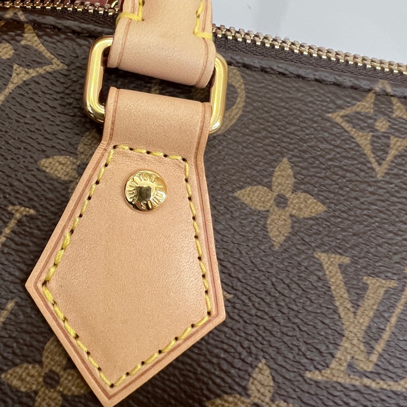LV 原花金釦Speedy20手提斜背波士頓包-20