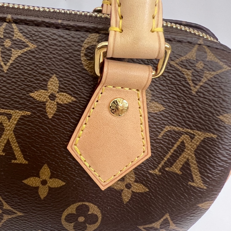 LV 原花金釦Speedy20手提斜背波士頓包-21