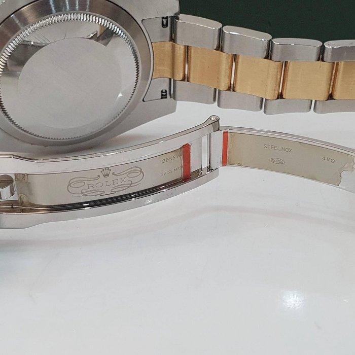 【大眾名錶】 Rolex 勞力士 116613LB Submariner 半金 藍水鬼 部分原廠膠膜 大眾名錶B1175-5