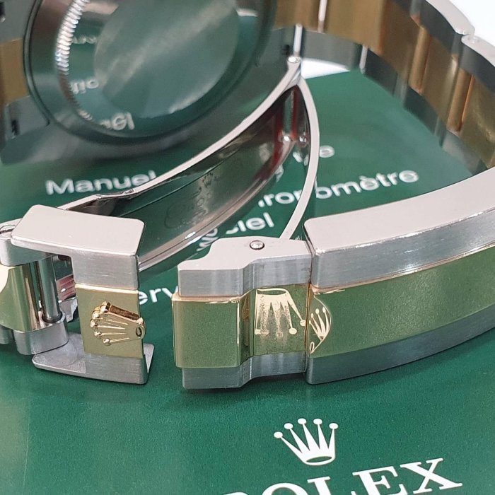 【大眾名錶】 Rolex 勞力士 116613LB Submariner 半金 藍水鬼 部分原廠膠膜 大眾名錶B1175-6