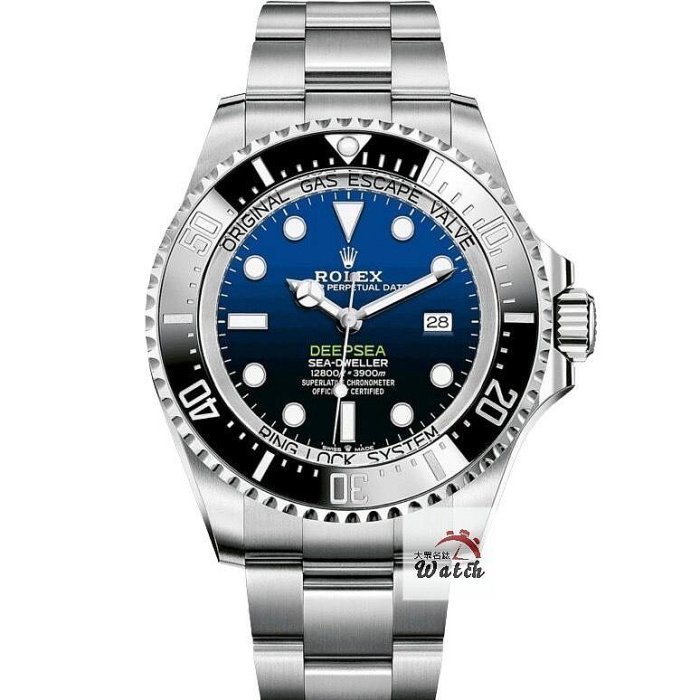 【大眾名錶】ROLEX 勞力士 126660 Deepsea 2019/01全配件 D-blue 漸層藍水鬼王 排氦氣閥 錶徑44mm 大眾名錶G220-0