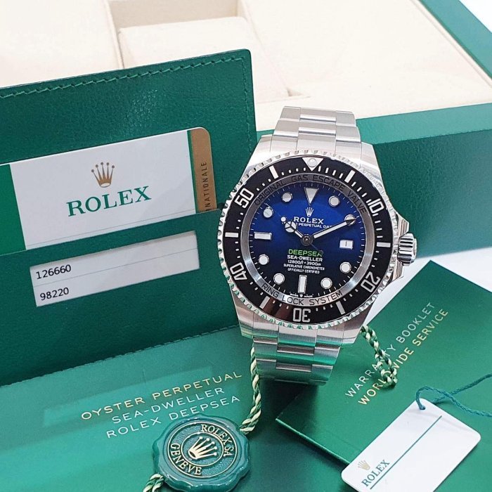 【大眾名錶】ROLEX 勞力士 126660 Deepsea 2019/01全配件 D-blue 漸層藍水鬼王 排氦氣閥 錶徑44mm 大眾名錶G220-3