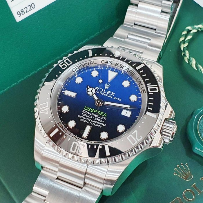 【大眾名錶】ROLEX 勞力士 126660 Deepsea 2019/01全配件 D-blue 漸層藍水鬼王 排氦氣閥 錶徑44mm 大眾名錶G220-8