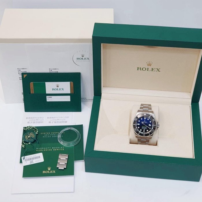 【大眾名錶】ROLEX 勞力士 126660 Deepsea 2019/01全配件 D-blue 漸層藍水鬼王 排氦氣閥 錶徑44mm 大眾名錶G220-9