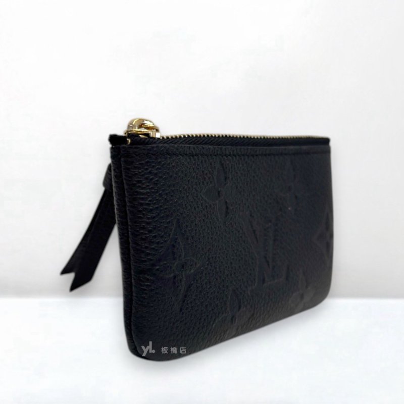 S5340-LV 黑牛皮壓紋零錢鑰匙包M80879-2