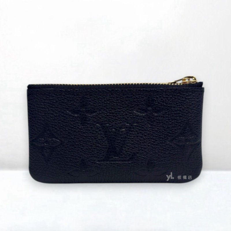 S5340-LV 黑牛皮壓紋零錢鑰匙包M80879-3