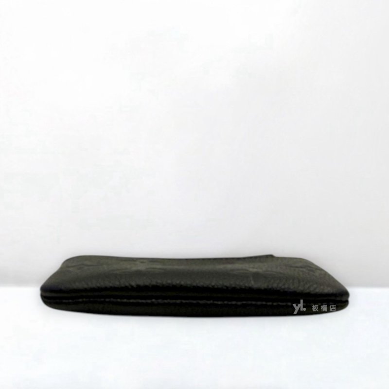 S5340-LV 黑牛皮壓紋零錢鑰匙包M80879-4