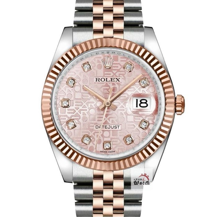 【大眾名錶】ROLEX 勞力士 116231 Datejust 蠔式日誌 18K玫瑰半金 全配件 未使用品 粉十鑽紀念面盤 新包台 B1203-0
