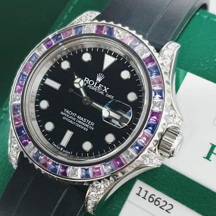 【大眾名錶】 ROLEX 勞力士 116622 Yacht-Master 2017/10 冰川彩寶 大眾名錶B701-5