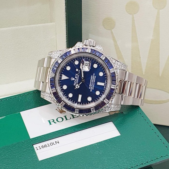【大眾名錶】ROLEX勞力士 116610LN改116659SABR 渣男 精鑲藍寶石圈/鑽腳 2016/04卡 耀眼奪目 B1218-4