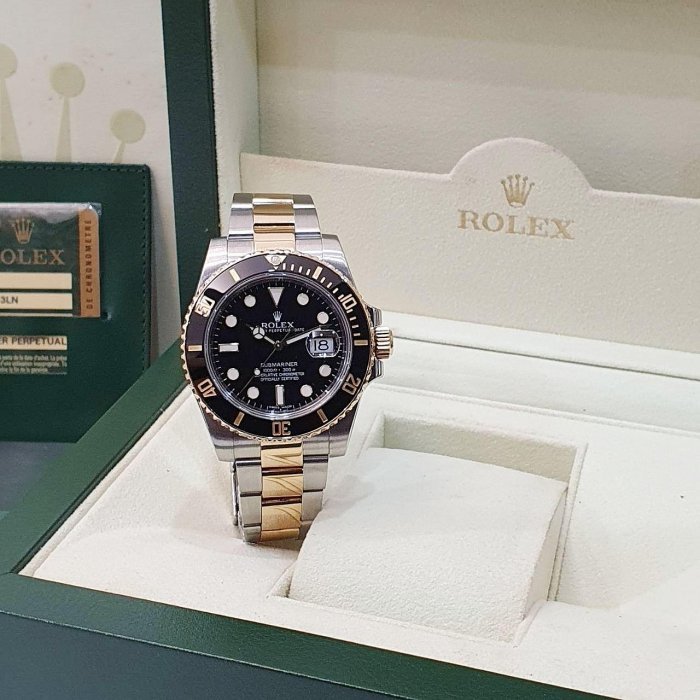 【大眾名錶】 Rolex 勞力士 116613LN Submariner 半金黑水鬼 2013/02台灣AD 熱門停產款 錶徑40mm B1145-2