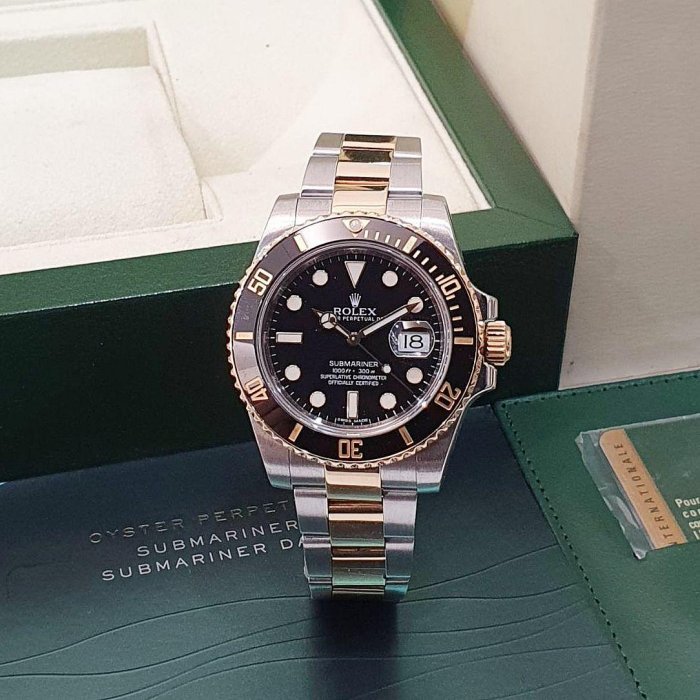 【大眾名錶】 Rolex 勞力士 116613LN Submariner 半金黑水鬼 2013/02台灣AD 熱門停產款 錶徑40mm B1145-4
