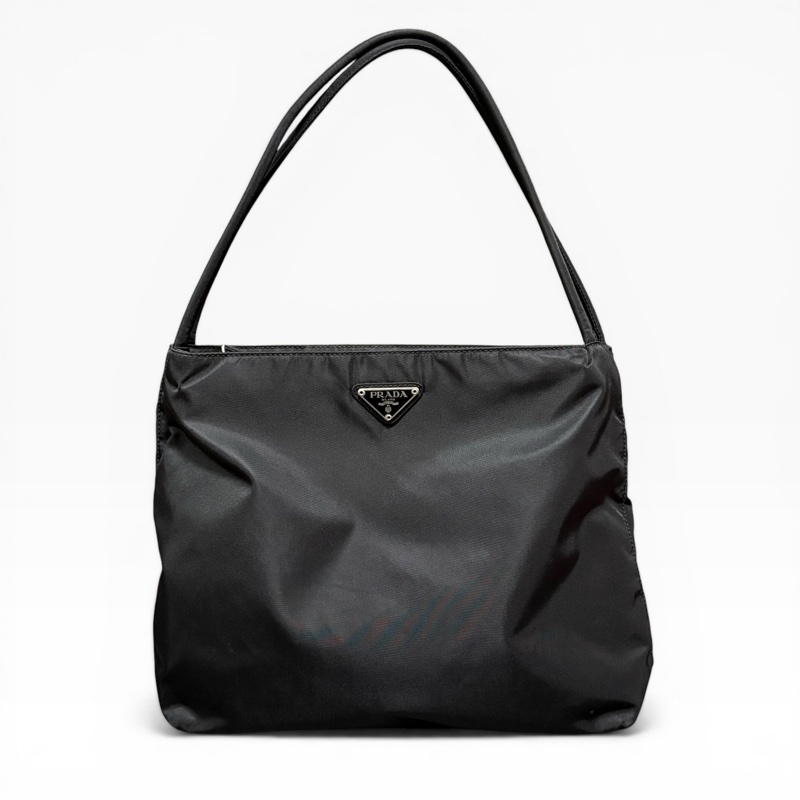 Prada 經典黑色尼龍托特包 Nylon tote bag 單肩包 手提包 23cm-2