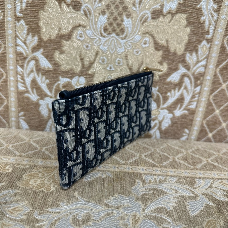 Dior 藍緹花布金釦Saddle二合一鏈帶斜背包S5614CTZQ-3