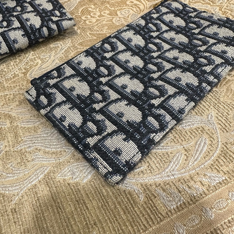 Dior 藍緹花布金釦Saddle二合一鏈帶斜背包S5614CTZQ-10