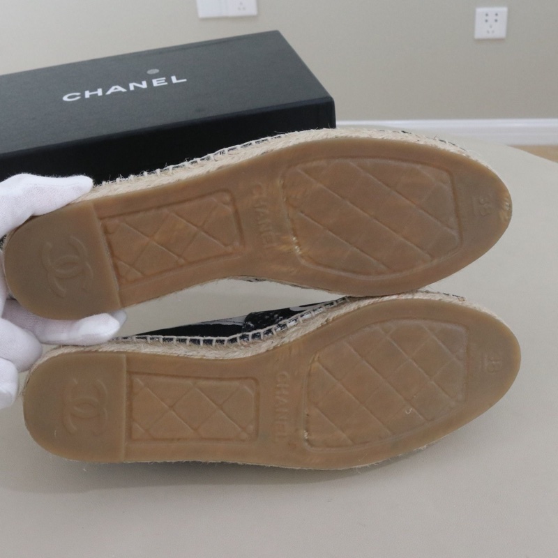 CHANEL香奈兒漁夫鞋，38碼 🈚附件 僅穿一次-8