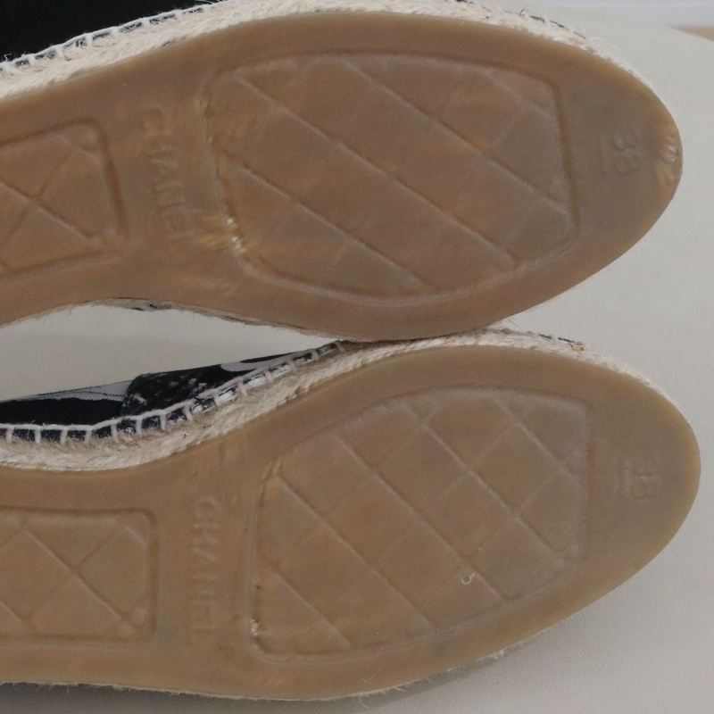 CHANEL香奈兒漁夫鞋，38碼 🈚附件 僅穿一次-9