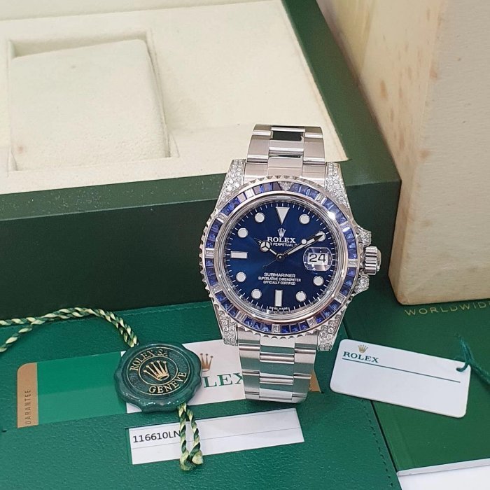 【大眾名錶】ROLEX勞力士 116610LN改116659SABR 2018/01卡 渣男 精鑲藍寶石圈/鑽腳 耀眼奪目 B1143-1