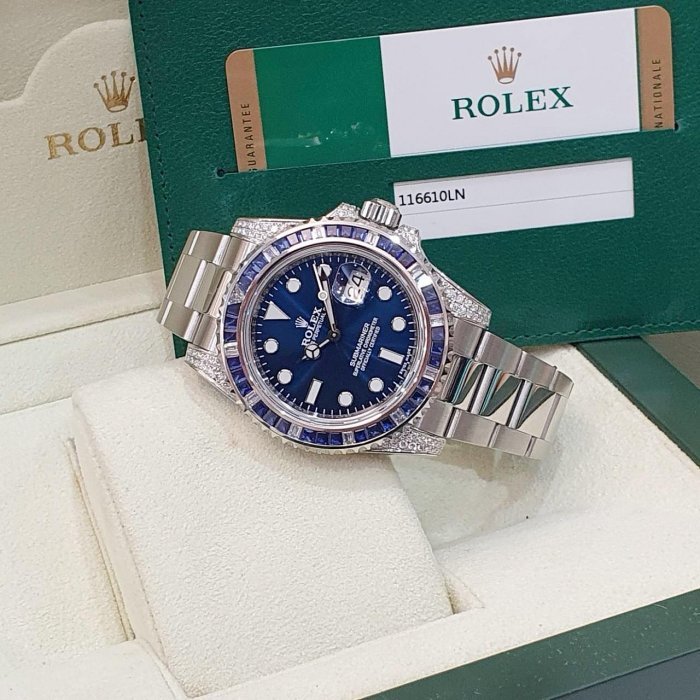 【大眾名錶】ROLEX勞力士 116610LN改116659SABR 2018/01卡 渣男 精鑲藍寶石圈/鑽腳 耀眼奪目 B1143-4