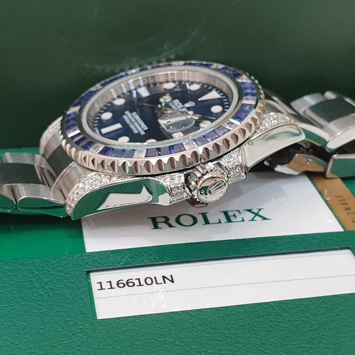 【大眾名錶】ROLEX勞力士 116610LN改116659SABR 2018/01卡 渣男 精鑲藍寶石圈/鑽腳 耀眼奪目 B1143-6