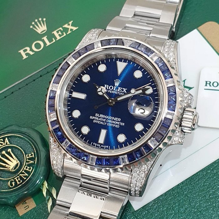 【大眾名錶】ROLEX勞力士 116610LN改116659SABR 2018/01卡 渣男 精鑲藍寶石圈/鑽腳 耀眼奪目 B1143-8