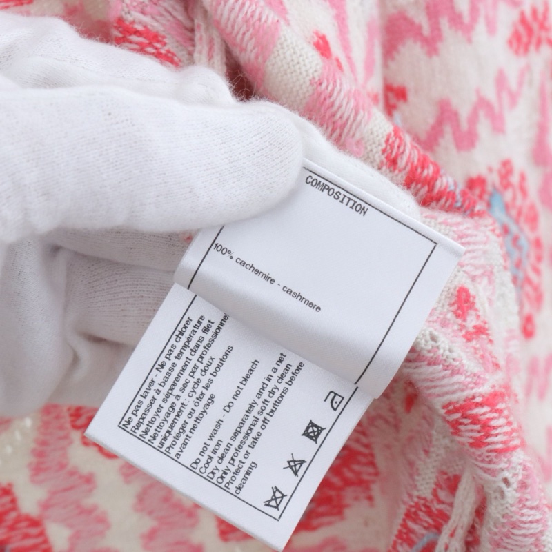 CHANEL香奈兒花朵針織開衫100%羊絨，34碼 配件無-7