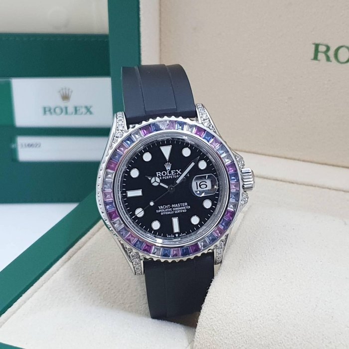 【大眾名錶】ROLEX 勞力士116622 改126679SABR 冰川彩寶 2017/06 後加寶石 B857-3