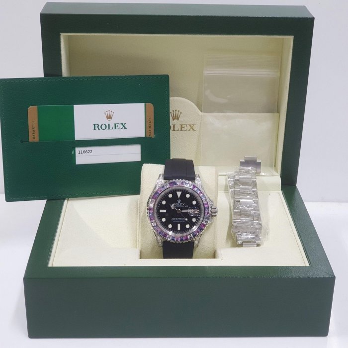 【大眾名錶】ROLEX 勞力士 116622改126679SABR 冰川彩寶 2019/02卡 後加寶石鑽圈 鑽腳 B277-8