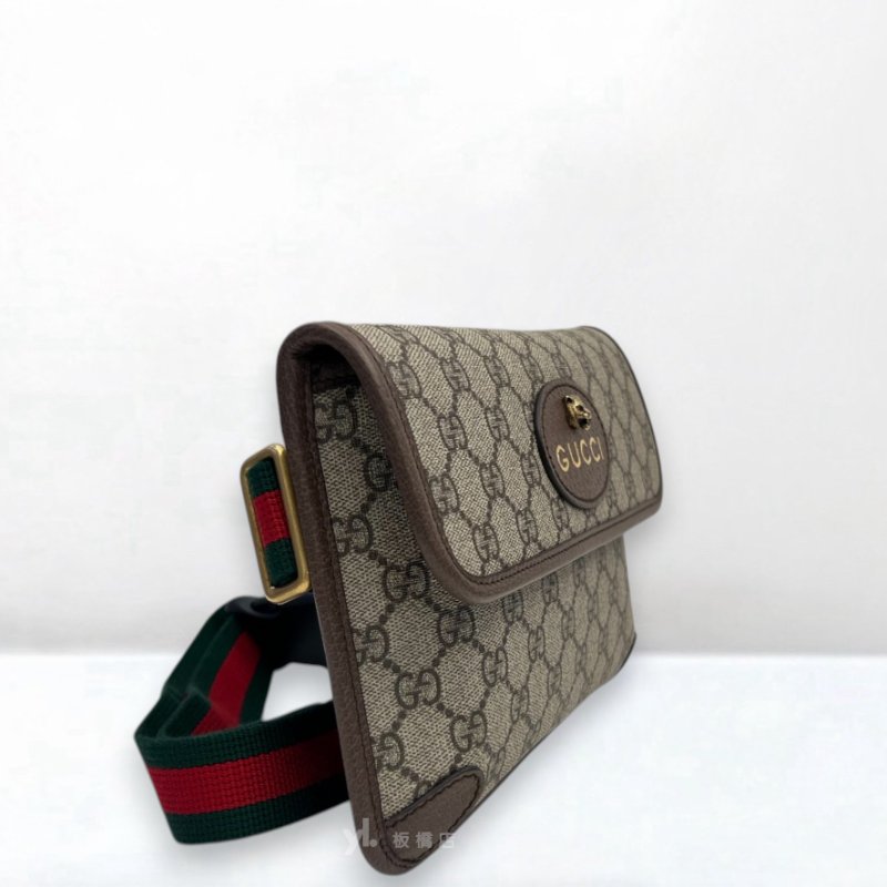 S5366-GUCCI 老花虎頭下蓋腰包493980-1