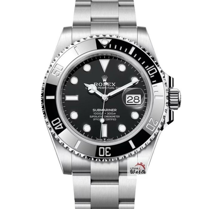 【大眾名錶】ROLEX 勞力士126610LN Submariner 2021/12綠卡 熱門新款 黑水鬼 陶瓷圈 部分原廠膠膜 B1071-0
