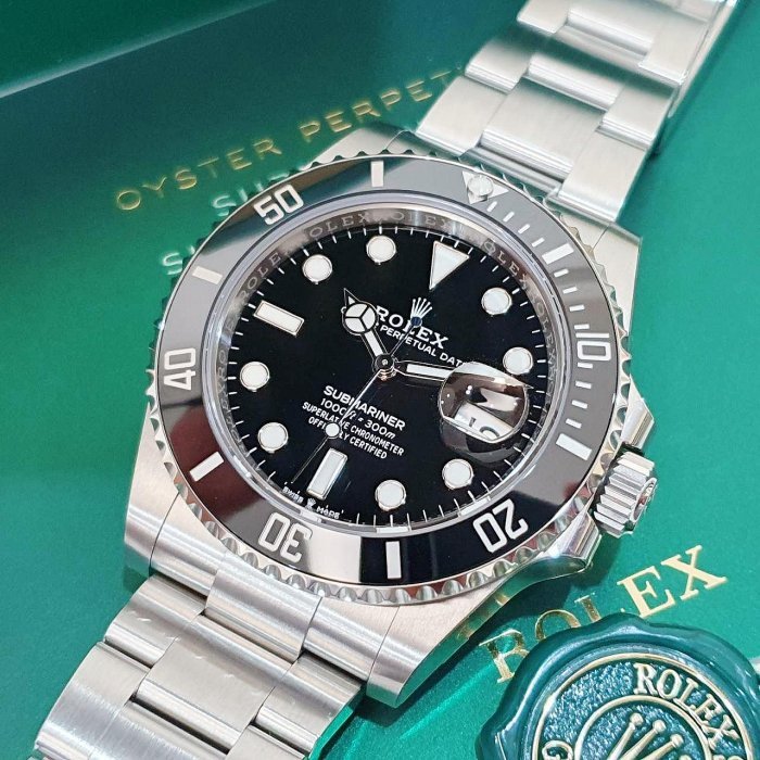 【大眾名錶】ROLEX 勞力士126610LN Submariner 2021/12綠卡 熱門新款 黑水鬼 陶瓷圈 部分原廠膠膜 B1071-5