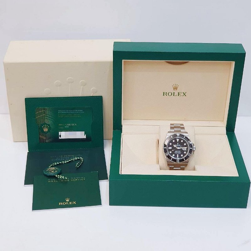 【大眾名錶】ROLEX 勞力士126610LN Submariner 2021/12綠卡 熱門新款 黑水鬼 陶瓷圈 部分原廠膠膜 B1071-9