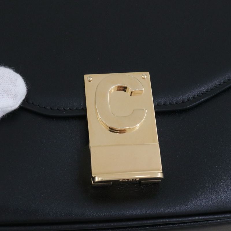 閒置新 未使用 Celine C bag小號,黑色牛皮 尺寸19*14.5*6,配件防塵袋-5