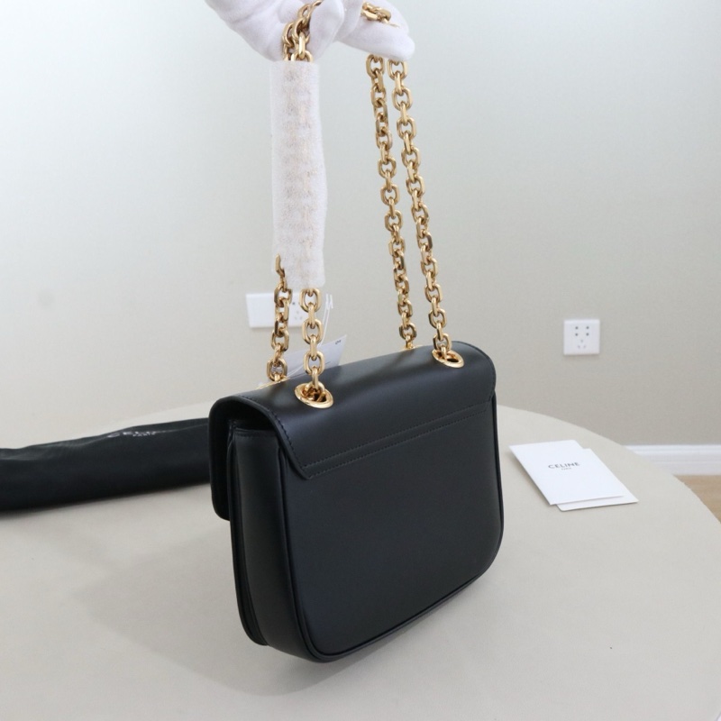 閒置新 未使用 Celine C bag小號,黑色牛皮 尺寸19*14.5*6,配件防塵袋-9