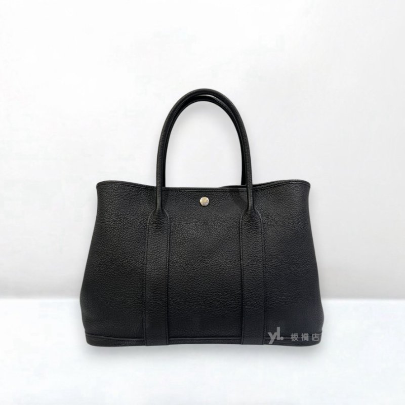 S5395-Hermes 黑色Negonda皮 Garden Party 36CM-1