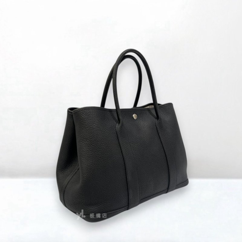 S5395-Hermes 黑色Negonda皮 Garden Party 36CM-1