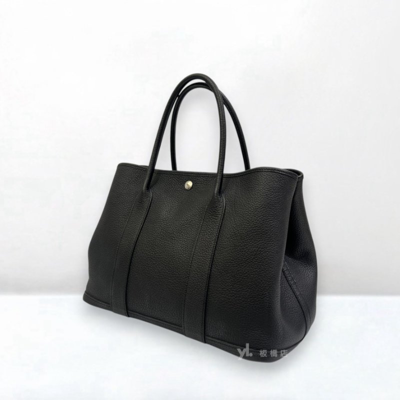 S5395-Hermes 黑色Negonda皮 Garden Party 36CM-2