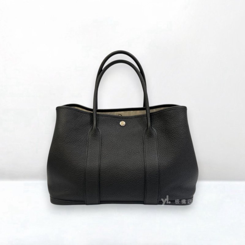 S5395-Hermes 黑色Negonda皮 Garden Party 36CM-3