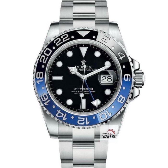 【大眾名錶】ROLEX 勞力士116710BLNR 2014/03全配件 停產搶手款 蝙蝠俠 黑藍陶瓷圈 GMT兩地時區 B1169-0